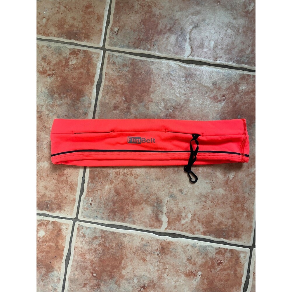 FlipBelt Classic Running Belt in Neon Punch Size MEDIUM